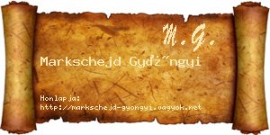 Markschejd Gyöngyi névjegykártya